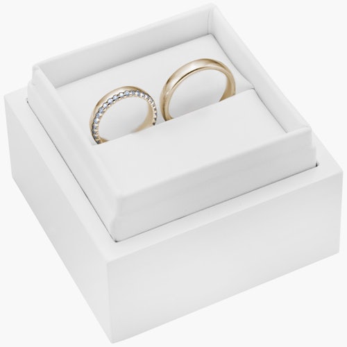 Obrączki ślubne: złote, okrągłe, 4,5 mm